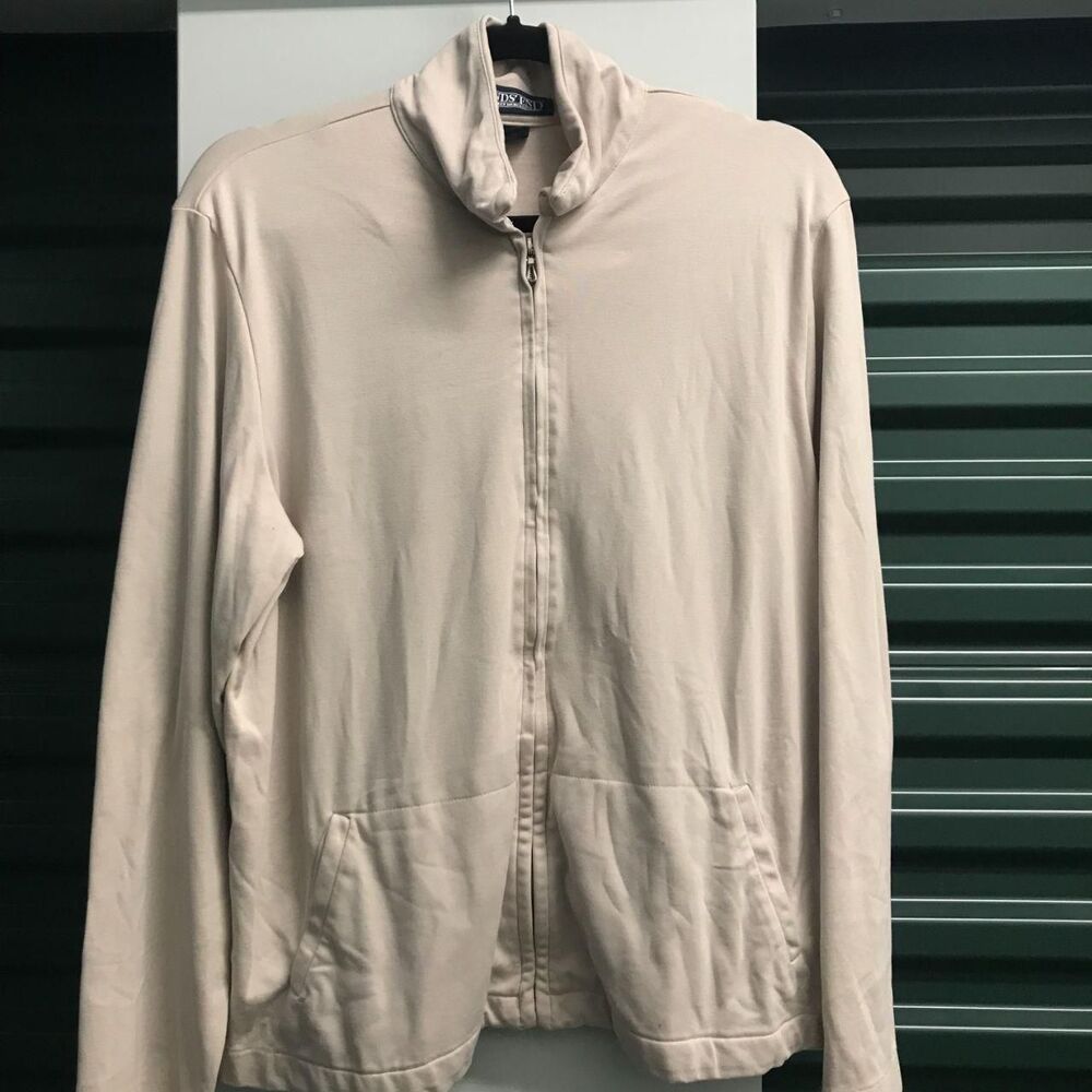 Lands-end Men's Cream and Tan Sweatshirt